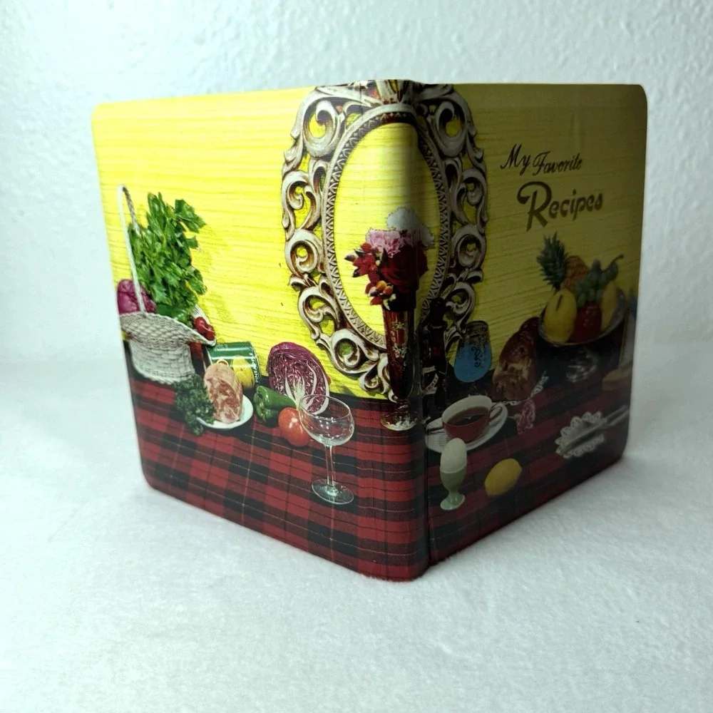 Vintage My Favorite Recipes Binder Book Unused Spiral Bound Tabs Fruit‎ MCM